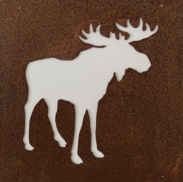 Skylt Älg för ameringsnät